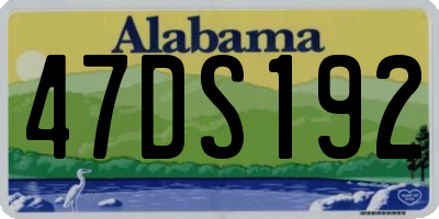 AL license plate 47DS192