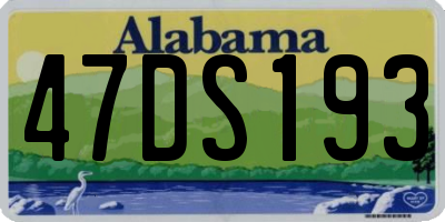 AL license plate 47DS193