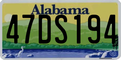 AL license plate 47DS194