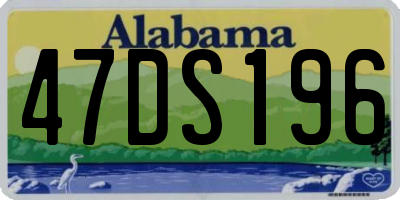 AL license plate 47DS196