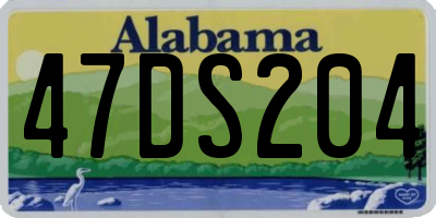 AL license plate 47DS204