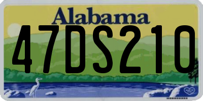 AL license plate 47DS210