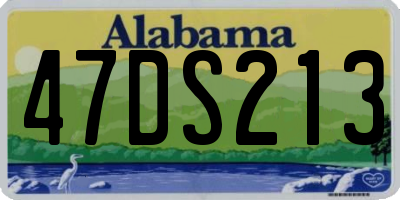 AL license plate 47DS213