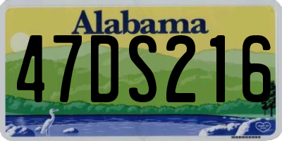 AL license plate 47DS216