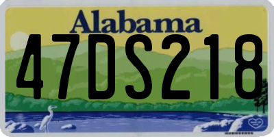 AL license plate 47DS218