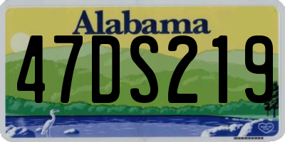AL license plate 47DS219