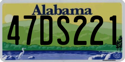 AL license plate 47DS221