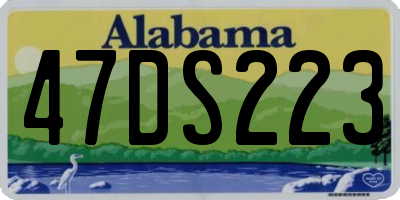 AL license plate 47DS223