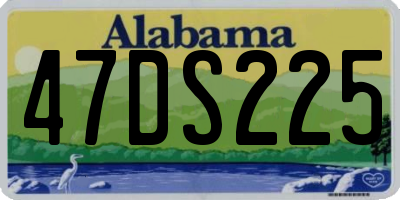 AL license plate 47DS225