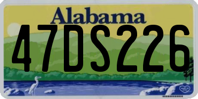 AL license plate 47DS226