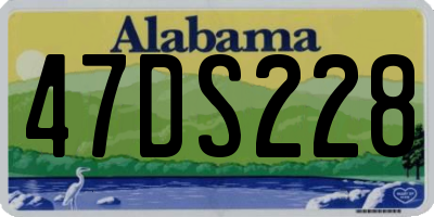 AL license plate 47DS228
