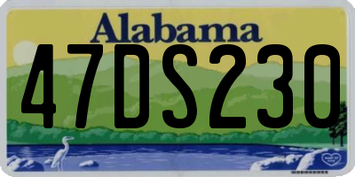 AL license plate 47DS230