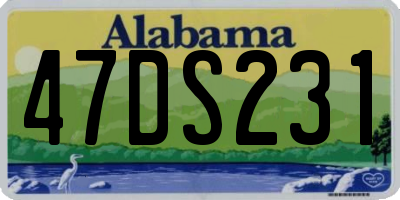 AL license plate 47DS231