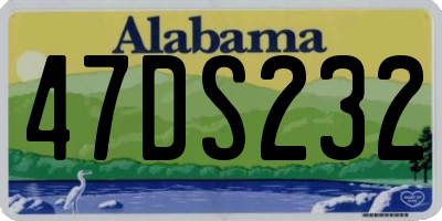 AL license plate 47DS232