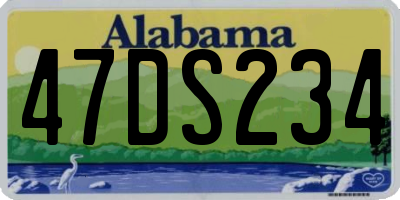 AL license plate 47DS234