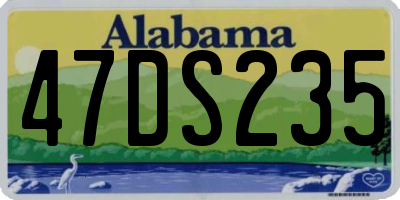 AL license plate 47DS235