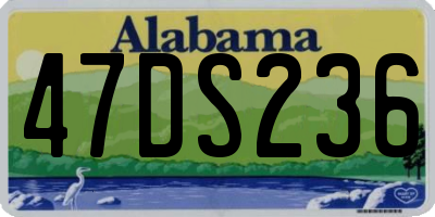 AL license plate 47DS236