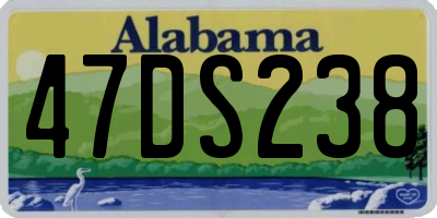 AL license plate 47DS238
