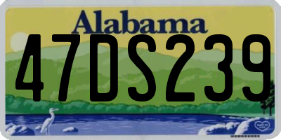 AL license plate 47DS239