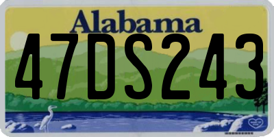 AL license plate 47DS243