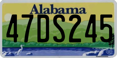 AL license plate 47DS245