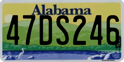AL license plate 47DS246