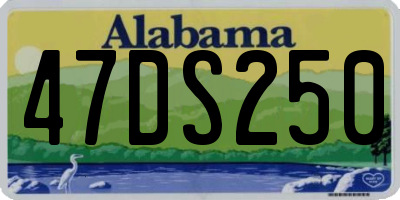 AL license plate 47DS250
