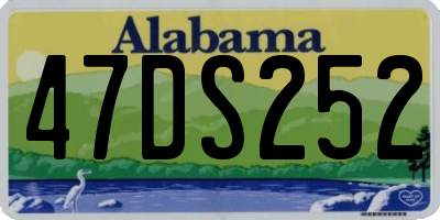 AL license plate 47DS252
