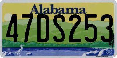 AL license plate 47DS253