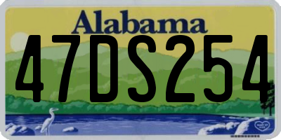 AL license plate 47DS254