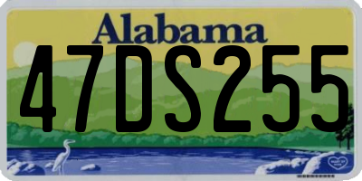 AL license plate 47DS255