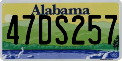 AL license plate 47DS257