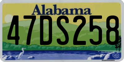 AL license plate 47DS258