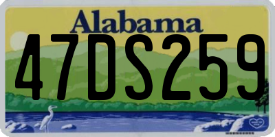 AL license plate 47DS259
