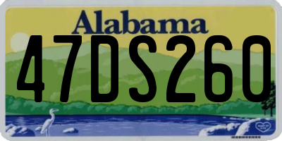 AL license plate 47DS260