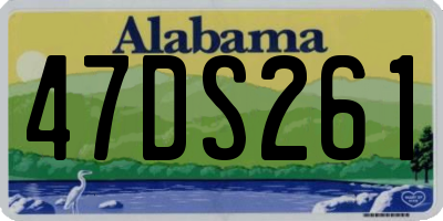 AL license plate 47DS261