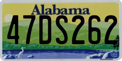 AL license plate 47DS262