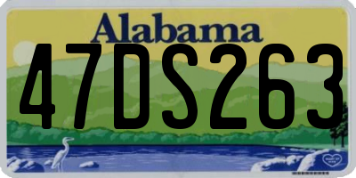 AL license plate 47DS263