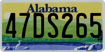 AL license plate 47DS265
