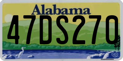 AL license plate 47DS270