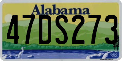 AL license plate 47DS273
