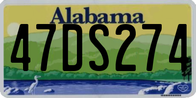 AL license plate 47DS274
