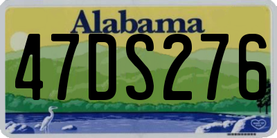 AL license plate 47DS276