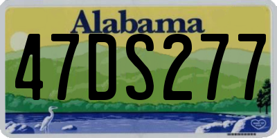 AL license plate 47DS277