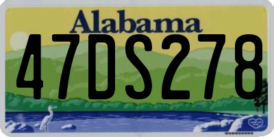 AL license plate 47DS278