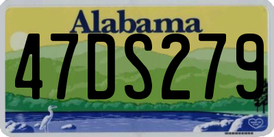 AL license plate 47DS279