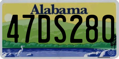 AL license plate 47DS280