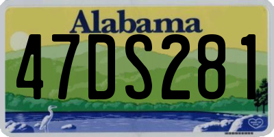 AL license plate 47DS281