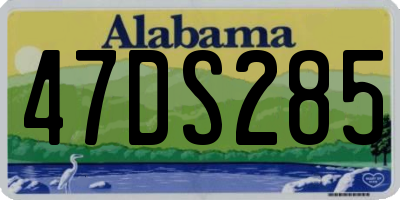 AL license plate 47DS285
