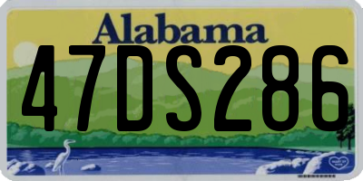 AL license plate 47DS286